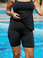 Capriosca Capriosca Chlorine Resistant Black Bike Tight Swim Shorts CRES9510 Capriosca Chlorine Resistant Black Bike Tight Swim Shorts Splash Swimwear Skirts Black / 12 9351571017531