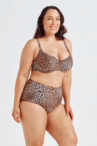 Capriosca Bikini Bottoms Capriosca Leopard High-waisted Pant*