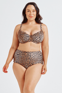 Capriosca Capriosca Leopard High-waisted Pant* Splash Swimwear Bikini Bottoms