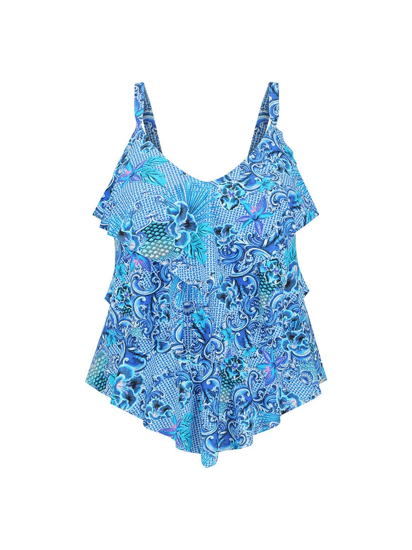 Capriosca Capriosca Mermaid 3 Tier Tankini Top Capriosca Mermaid 3 Tier Tankini Top Splash Swimwear One Pieces