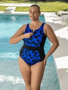 Capriosca Capriosca Regatta Sleeveless Zip Up One Piece Capriosca Regatta Sleeveless Zip Up One Piece Splash Swimwear Tankini Tops
