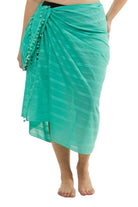 Capriosca Cotton Pom Pom Sarong Splash Swimwear Sarongs