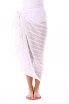 Capriosca Cotton Pom Pom Sarong Splash Swimwear Sarongs