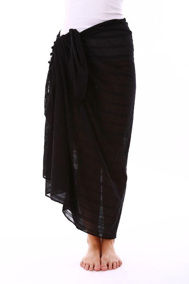 Capriosca Cotton Pom Pom Sarong Splash Swimwear Sarongs