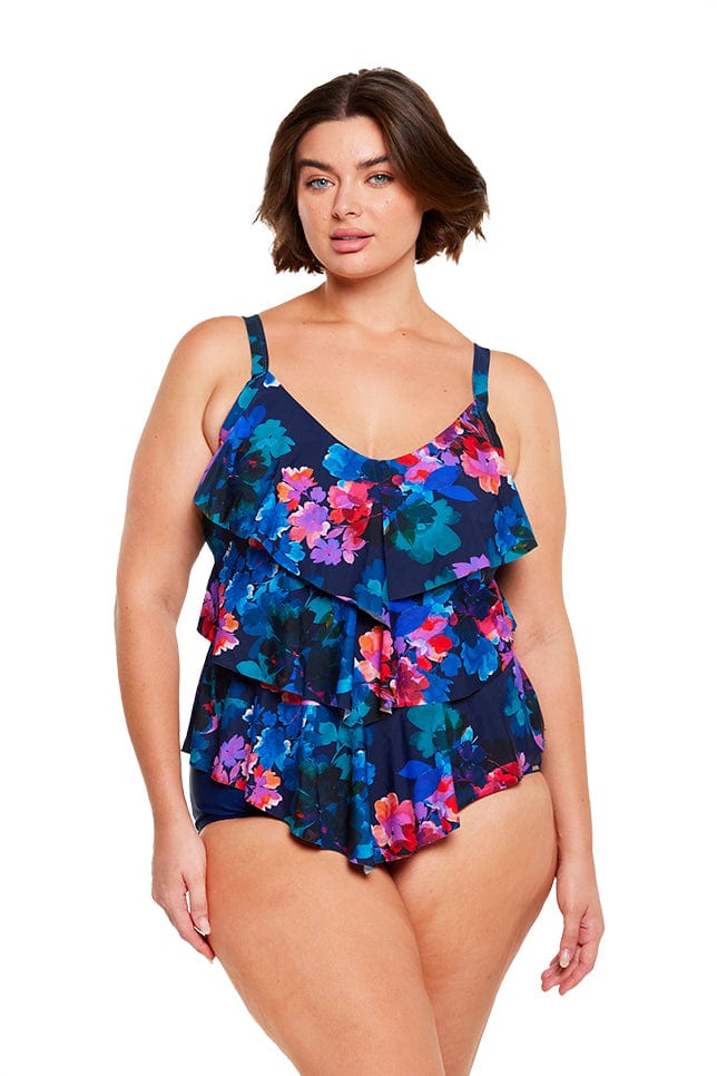 Capriosca Montego 3 Tier Tankini Top Splash Swimwear