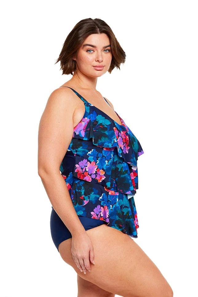 Capriosca Montego 3 Tier Tankini Top Splash Swimwear