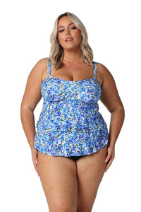 Capriosca Pansy Bandeau Tiered Tankini Top Capriosca Pansy Bandeau Tiered Tankini Top Splash Swimwear Tankini Tops