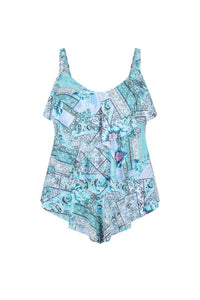 Capriosca Whitehaven 3 Tier Tankini Top Splash Swimwear Swim Dress, Tankini & One Piece