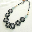 Cinnamon Creations Cinnamon Blk/Grey Multi Bead Crochet Necklace n6-5944bal Cinnamon Blk/Grey Multi Bead Crochet Necklace Splash Swimwear Accessories 1000030591