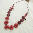 Cinnamon Creations Cinnamon Multipink Wood Bird Button Necklace n7-696d Cinnamon Multipink Wood Bird Button Necklace Splash Swimwear Accessories 1000030592