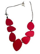 Cinnamon Creations Fuschia Oval Wood Bead Necklace N6-7744U Splash Swimwear 1000018891