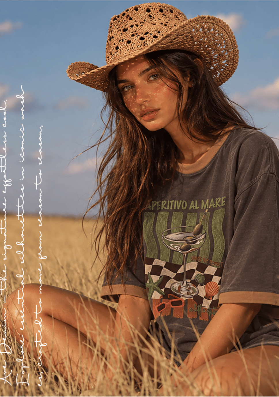 Coco Cartel Coco Cartel Aperitivo Tee - Charcoal Coco Cartel Aperitivo Tee - Charcoal Splash Swimwear Tops
