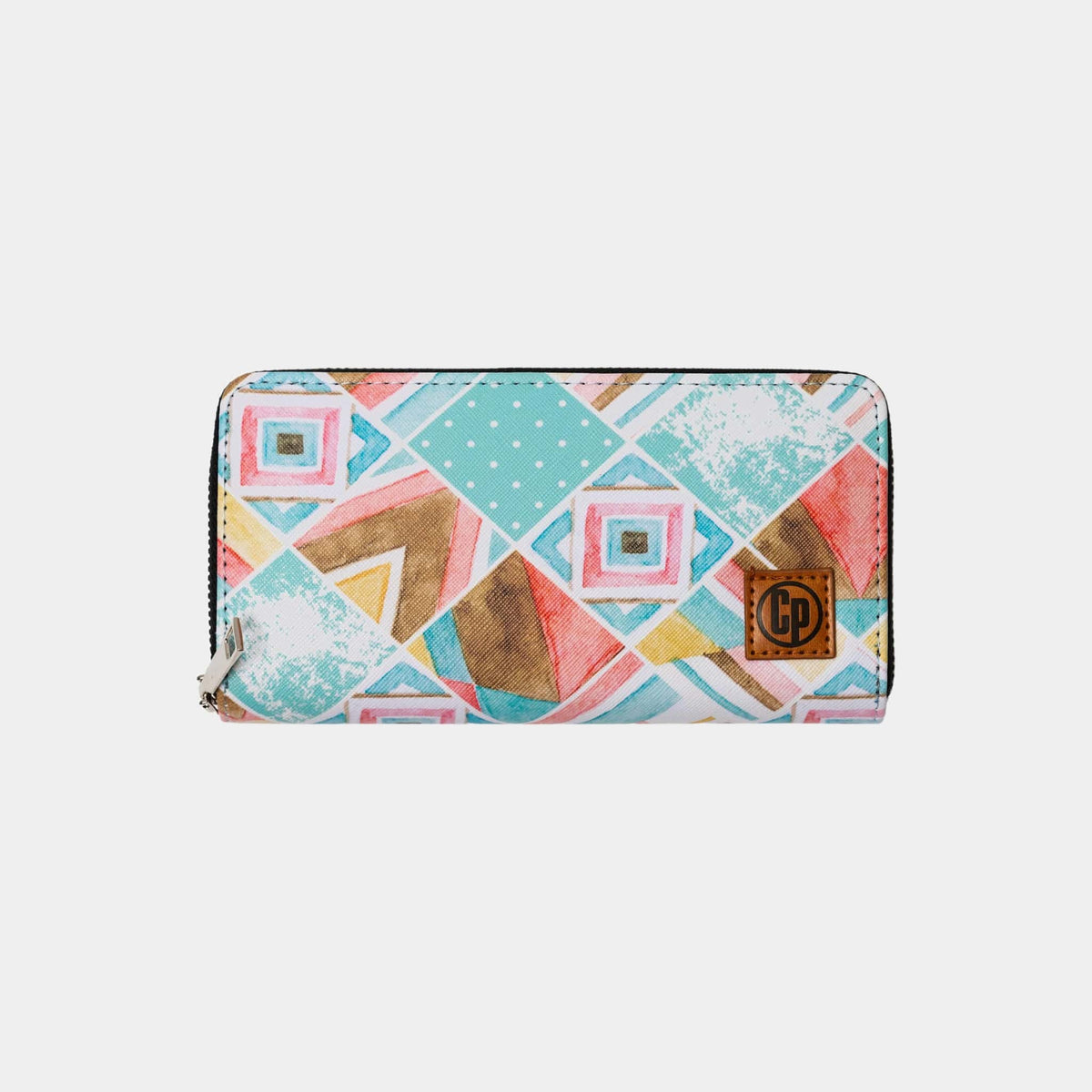 Collectapic Womens Wallet w/ Key Tag - Square Patterns CWW-010 Womens Wallet w/ Key Tag - Square Patterns Splash Swimwear 1000018622