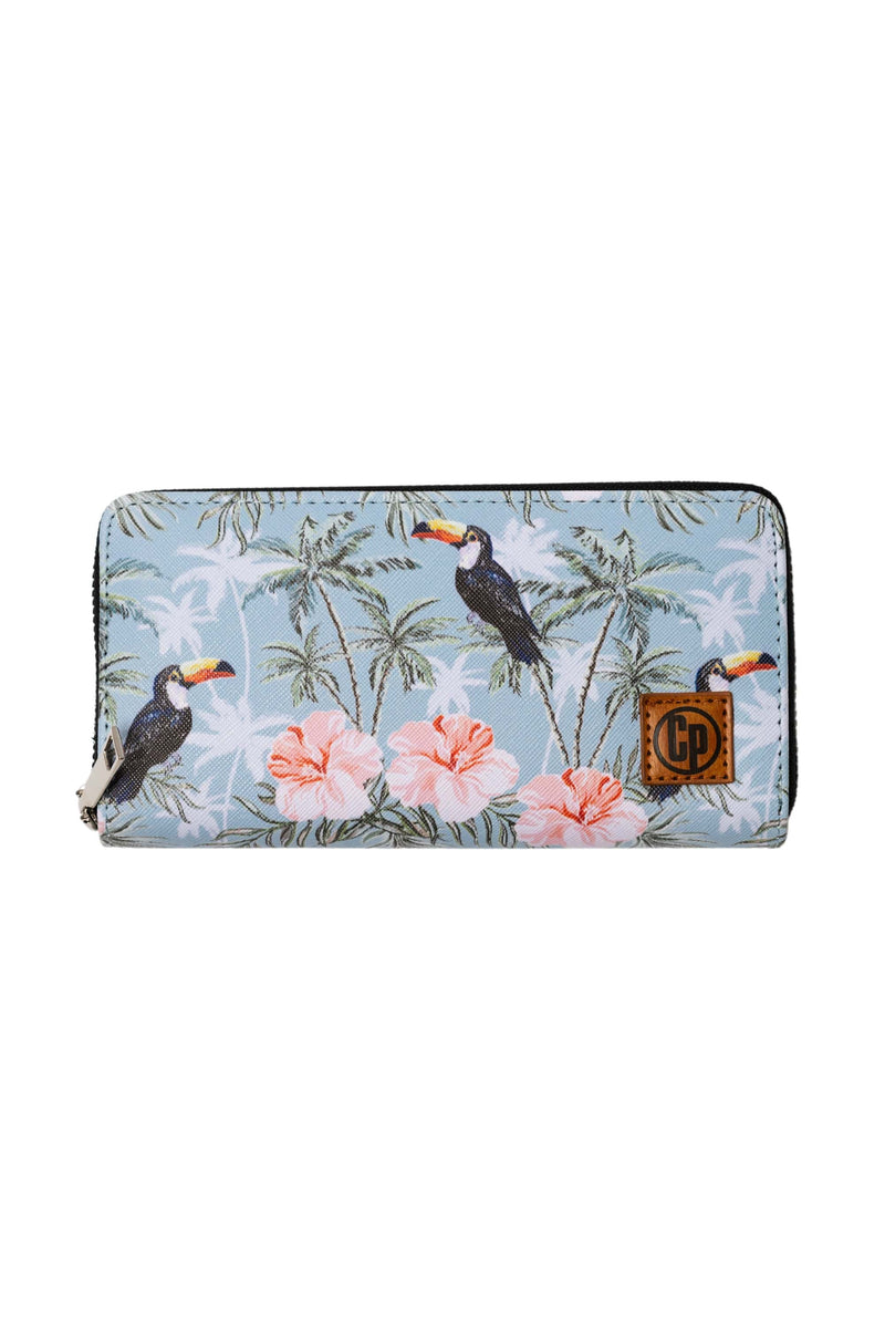 Collectapic Womens Wallet w/ Key Tag - Toucan & Hibiscus CWW-002 Splash Swimwear 1000018623