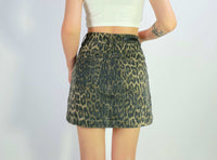 Country Denim Leopard Stretch A Line Demin Skirt Leopard Stretch A Line Demin Skirt Splash Swimwear