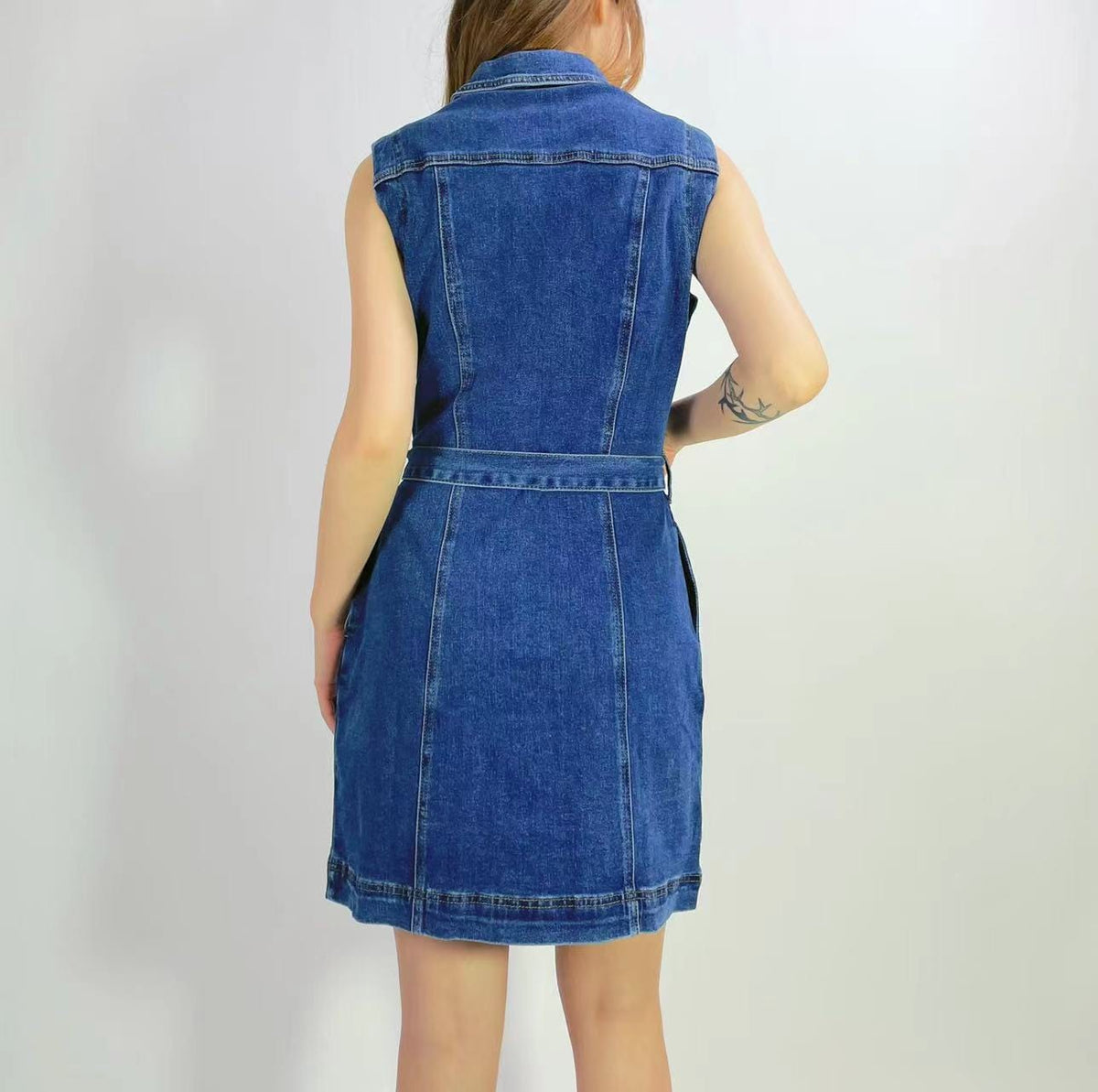 Country Denim Stretch Denim Mini Dress Stretch Denim Mini Dress Splash Swimwear Dresses