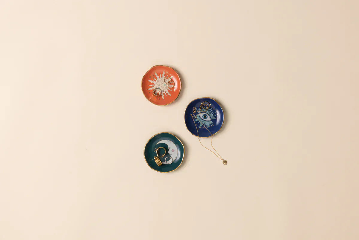 Designworks Collective Celestial Ceramic Trinket Dish - Terracotta Sun Designworks Puzzle In A Tube - Budapest Splash Swimwear 840214822155