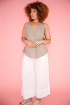 Donna Donna Camio Linen Staple Top Camio Linen Staple Top Splash Swimwear Clothing Top