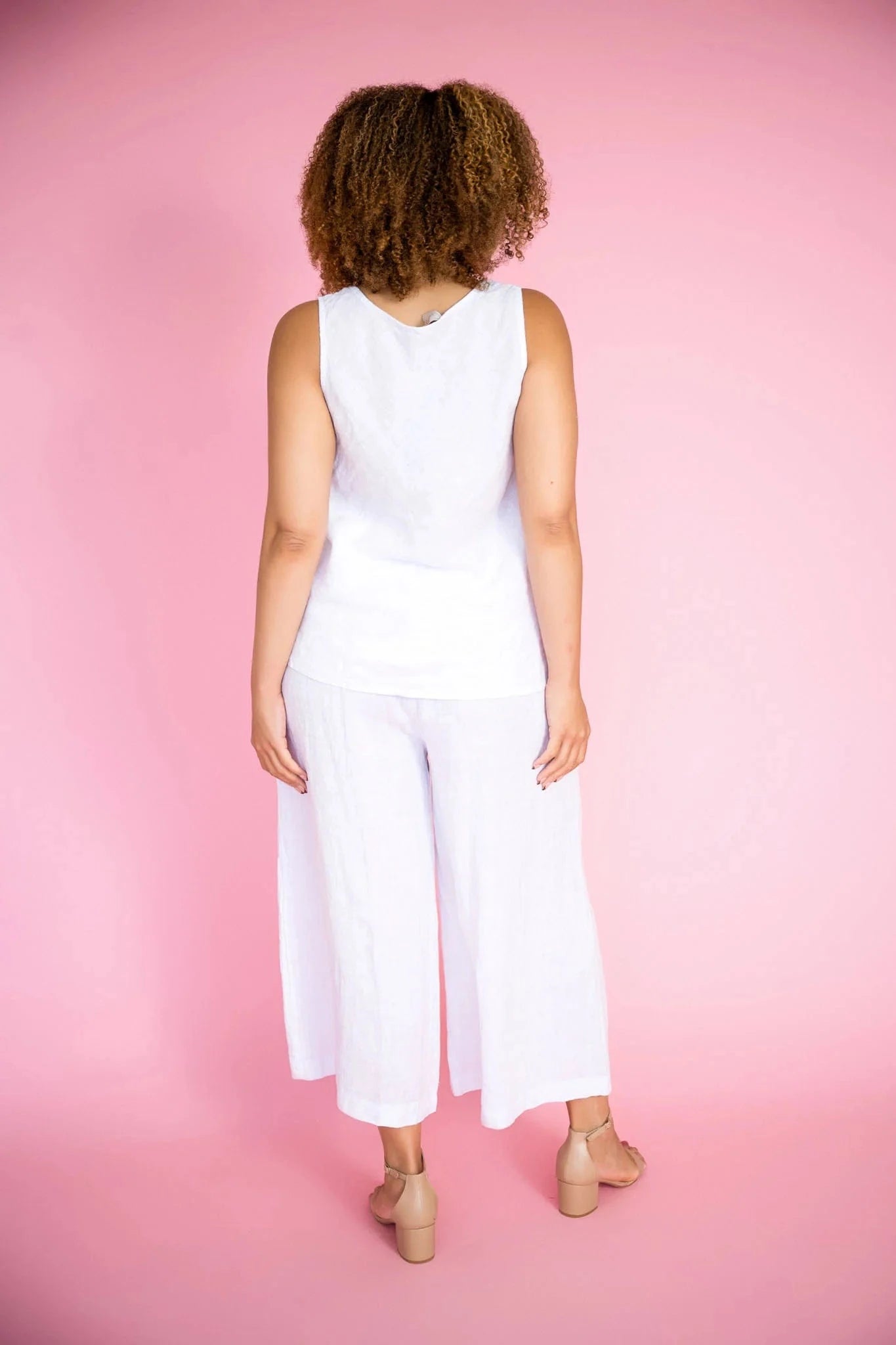 Donna Donna Camio Linen Staple Top Camio Linen Staple Top Splash Swimwear Clothing Top