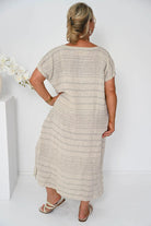 Donna Donna Donna Donna Enzo Long Dress - Beige 2257 Donna Donna Enzo Long Dress - Beige Splash Swimwear Dresses One size