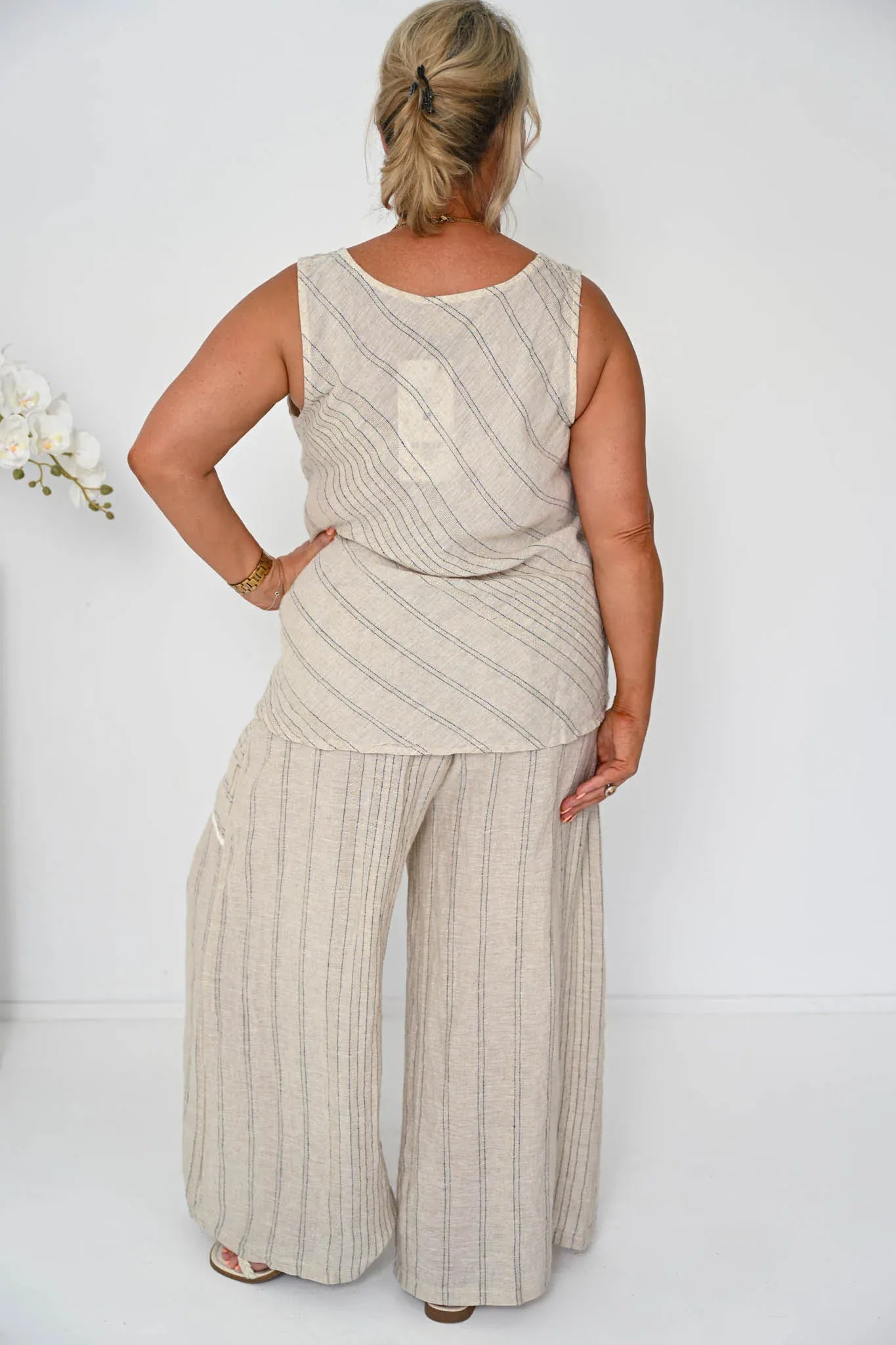 Donna Donna Donna Donna Enzo Pant - Beige ENZOPB Enzo Pant 140421 | Donna Donna Splash Swimwear Pant Beige / OS