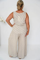 Donna Donna Donna Donna Enzo Pant - Beige ENZOPB Enzo Pant 140421 | Donna Donna Splash Swimwear Pant Beige / OS