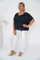 Donna Donna Donna Donna Golossa Pant - White Donna Donna Golossa Pant - White Splash Swimwear Pants