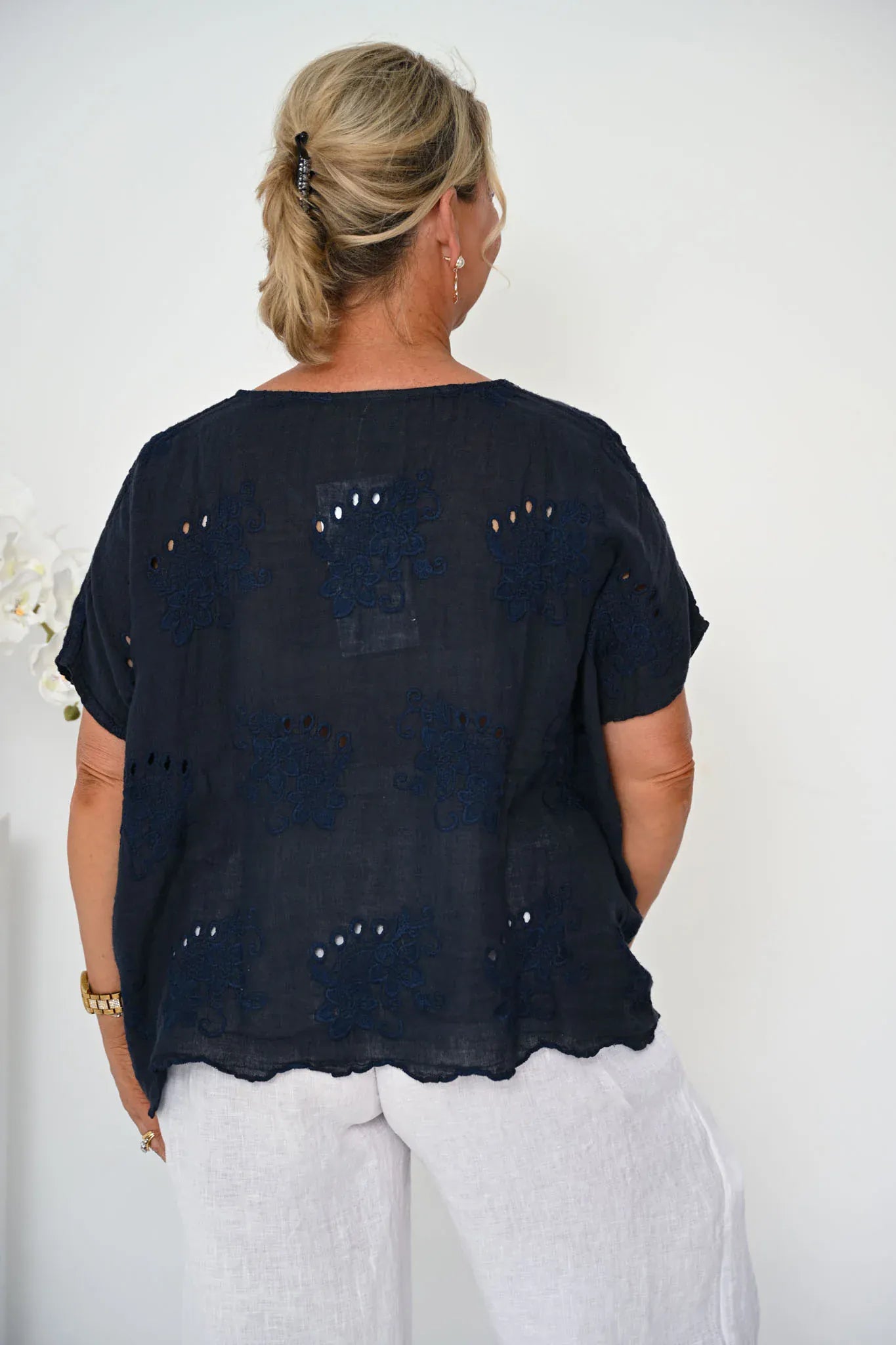 Donna Donna Donna Donna Golossa Pant - White Donna Donna Golossa Pant - White Splash Swimwear Pants