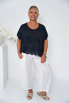 Donna Donna Donna Donna Golossa Pant - White Donna Donna Golossa Pant - White Splash Swimwear Pants