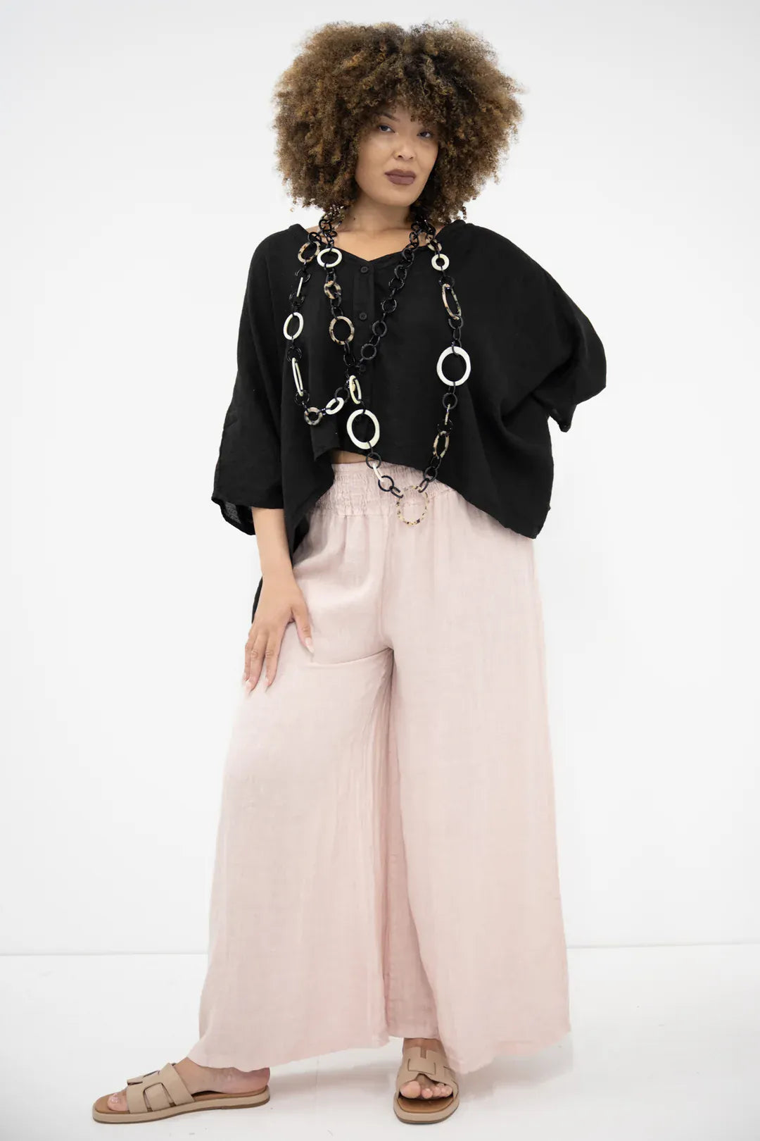 Donna Donna Donna Donna Linen Collot Pant - Cipria Pink Donna Donna Linen Collot Pant - Cipria Pink Splash Swimwear Pants O/S COLLOTPIN