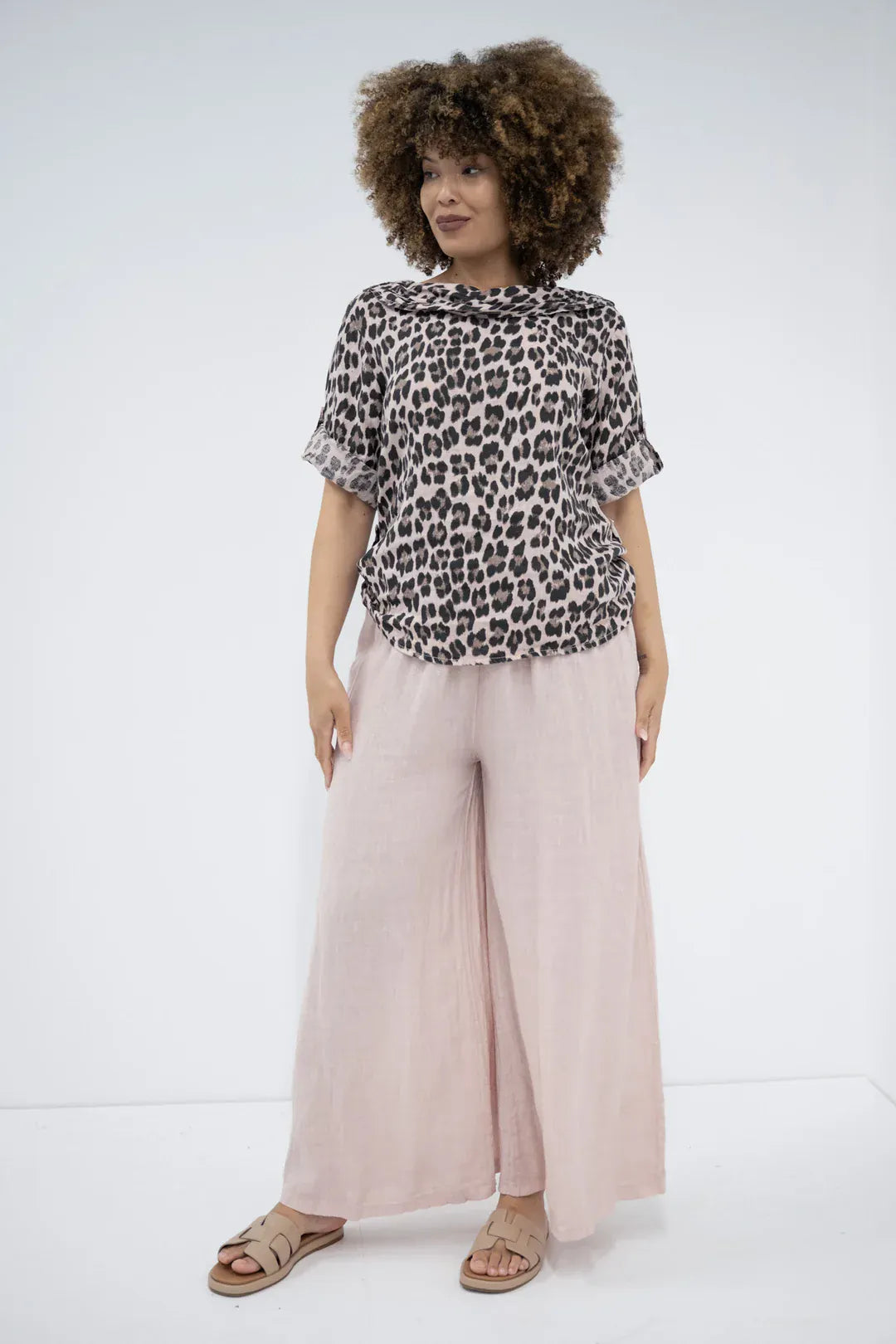 Donna Donna Donna Donna Linen Collot Pant - Cipria Pink Donna Donna Linen Collot Pant - Cipria Pink Splash Swimwear Pants O/S COLLOTPIN
