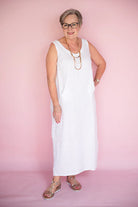 Donna Donna Donna Donna Lisa Dress - White Donna Donna Lisa Dress - White Splash Swimwear Dresses