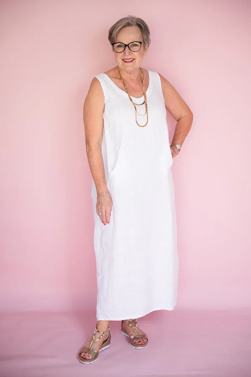 Donna Donna Donna Donna Lisa Dress - White Donna Donna Lisa Dress - White Splash Swimwear Dresses