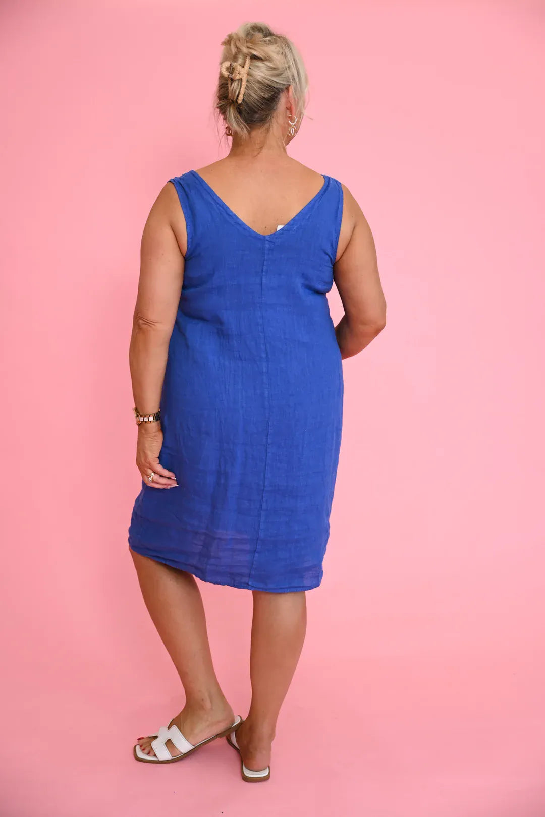 Donna Donna Donna Donna Lisa Short Dress - Royal Blue Donna Donna Lisa Dress - White Splash Swimwear Dresses