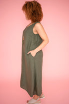 Donna Donna Donna Donna Marcellina Sleeveless Dress - Khaki Donna Donna Marcellina Sleeveless Dress - Khaki Splash Swimwear Dresses