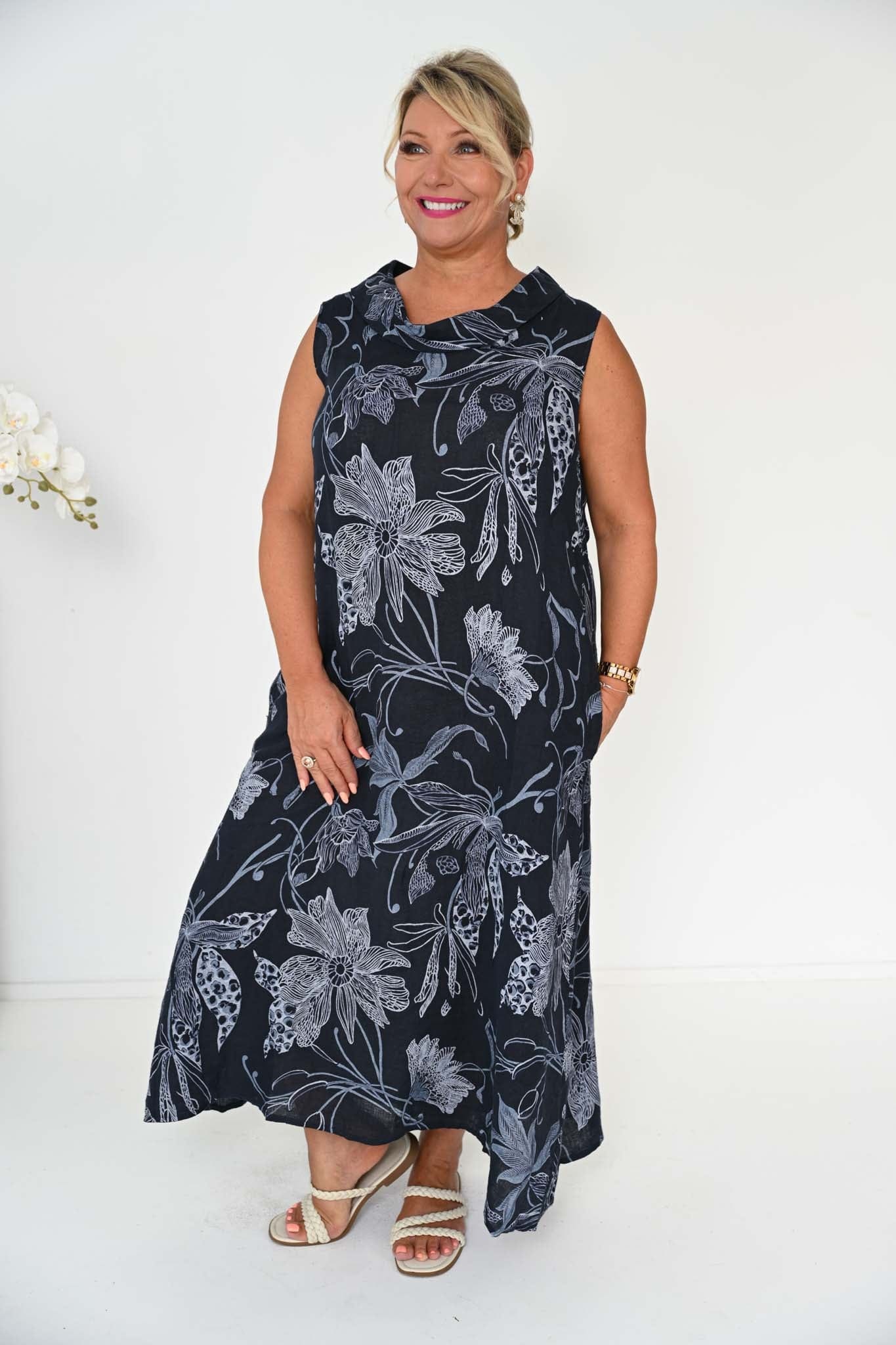 Donna Donna Donna Donna Rani Dress - Navy Donna Donna Rani Dress - Navy Splash Swimwear Dresses