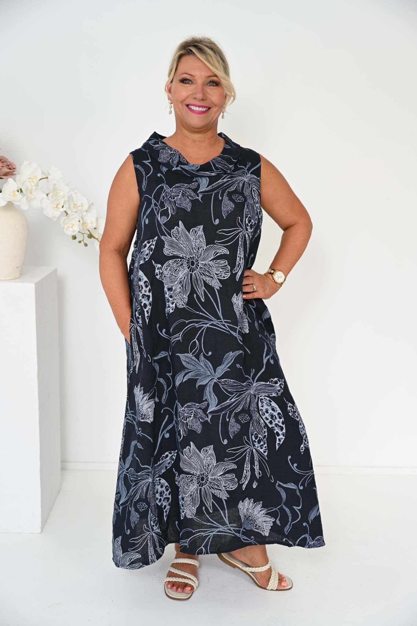 Donna Donna Donna Donna Rani Dress - Navy Donna Donna Rani Dress - Navy Splash Swimwear Dresses