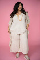 Donna Donna Donna Donna Runaway Culotte Pants 14042 Donna Donna Runaway Culotte Pants Splash Swimwear Pants O/S / Beige