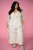 Donna Donna Donna Donna Runaway Culotte Pants 14042 Donna Donna Runaway Culotte Pants Splash Swimwear Pants O/S / Beige