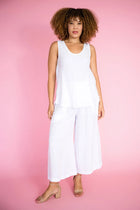 Donna Donna Donna Donna Runaway Culotte Pants 14042 Donna Donna Runaway Culotte Pants Splash Swimwear Pants O/S / White