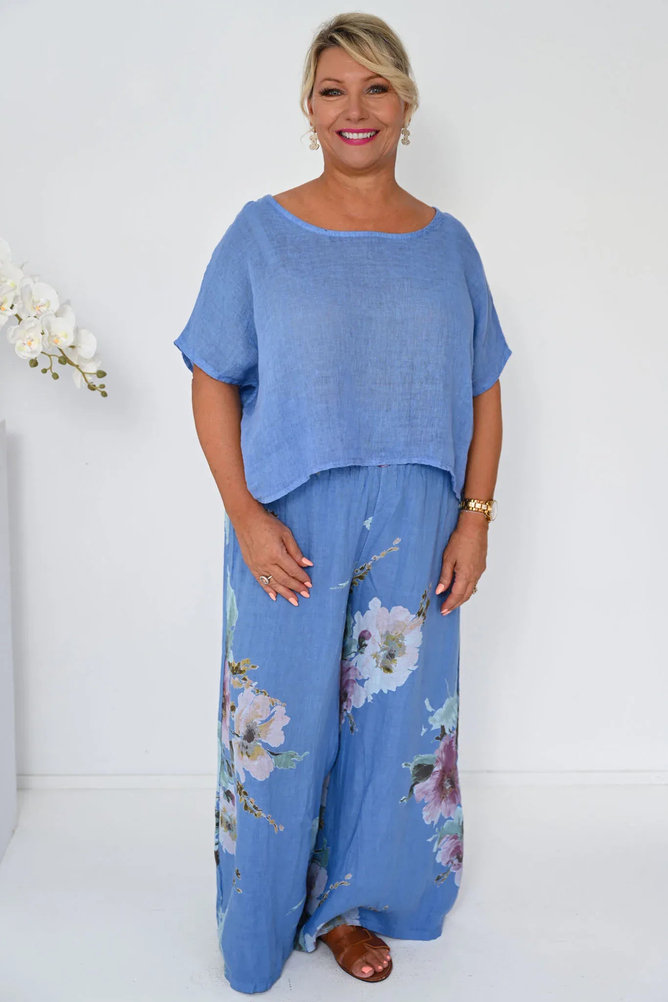 Donna Donna Donna Donna Tuscan Top Donna Donna Tuscan Linen Top Splash Swimwear Tops