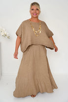 Donna Donna Donna Donna Verde Skirt - Camel Donna Donna Verde Skirt - Camel Splash Swimwear Skirts