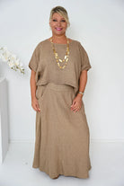 Donna Donna Donna Donna Verde Skirt - Camel Donna Donna Verde Skirt - Camel Splash Swimwear Skirts