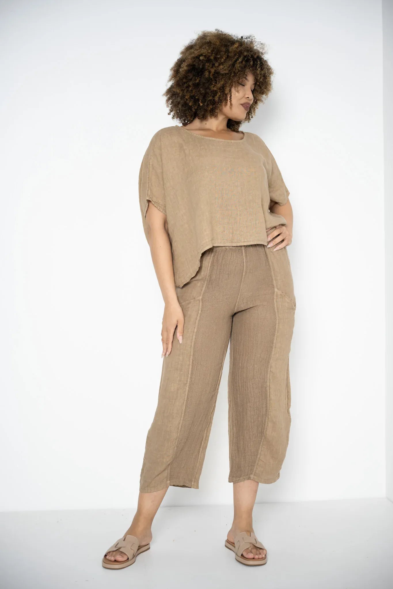 Donna Donna Donna Donna Vielda Top - Caramel 148651 Donna Donna Vielda Top - Caramel Splash Swimwear Clothing Top One size