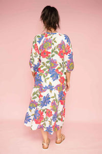 Donna Donna Dresses Tahiti Tropical Print Dress