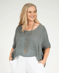 Donna Donna Tuscan Linen Top Donna Donna Tuscan Linen Top Splash Swimwear Tops