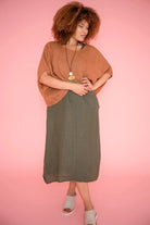 Donna Donna Tuscan Linen Top Donna Donna Tuscan Linen Top Splash Swimwear Tops Cinnamon / O/S 2861CN