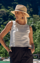 Elcee the Label Elcee Linen Top Splash Swimwear Tops Natural / XS 1000009951