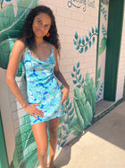 Elcee the Label Dresses Blue / XS Summer Floral Tipsy Mini Dress