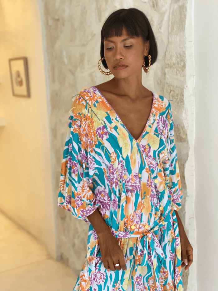 Feather and Find Shimoo Kaftan - Heaven on Earth KF06 Splash Swimwear Clothing O/S 1000015139